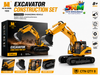 Huina 1535 1:14 Scale RC Excavator Construction Set – Heavy-Duty Remote Control Engineering Vehicle