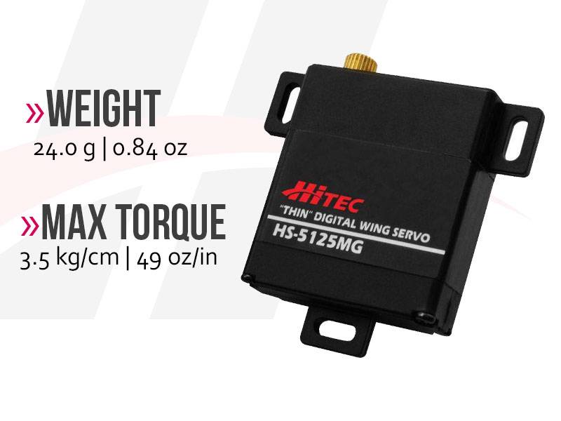 Hitec HS-5125MG Slim Metal Gear Wing Servo