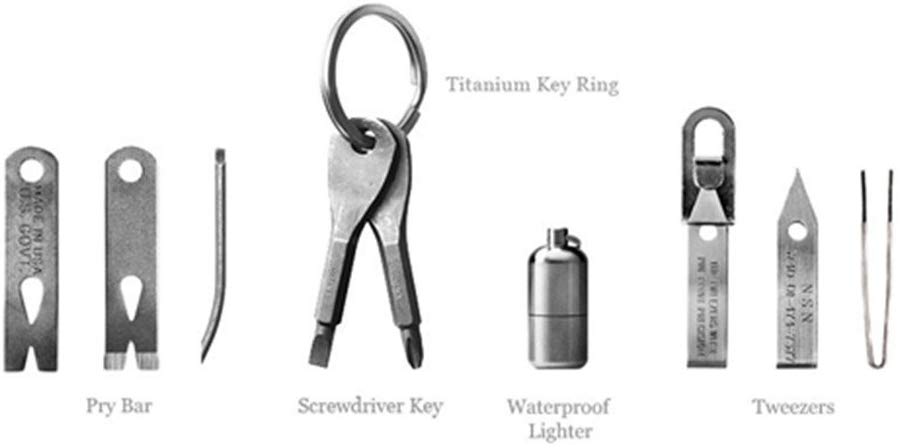 STAINLESS STEEL KEYCHAIN POCKET TOOL SCREWDRIVER SET