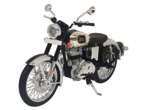 Maisto Royal Enfield Classic 350 Chrome Black colour Diecast scale 1/12