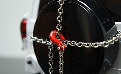 Yeah Racing 1/10 RC Rock Crawler Accessory 96Cm Long Chain And Hook Set Red