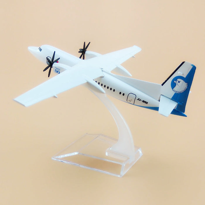 Airplane Diecast Mangolia Fokker 50 16Cm