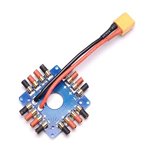Esc Power Distribution Board Soldered Xt60Plug & 3.5Mm Banana Bullet Connector