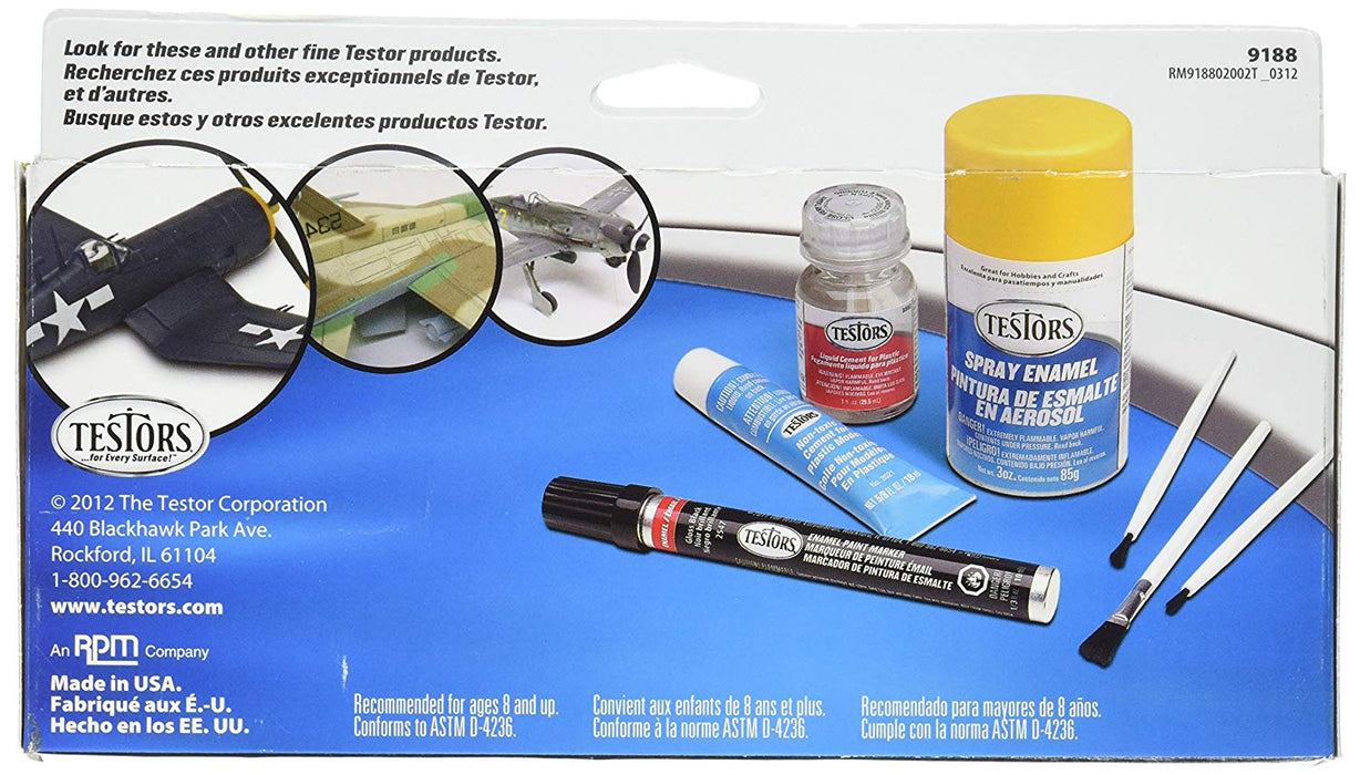 TESTORS TES9188 ACRYLIC AIRCRAFT FINISHING KIT