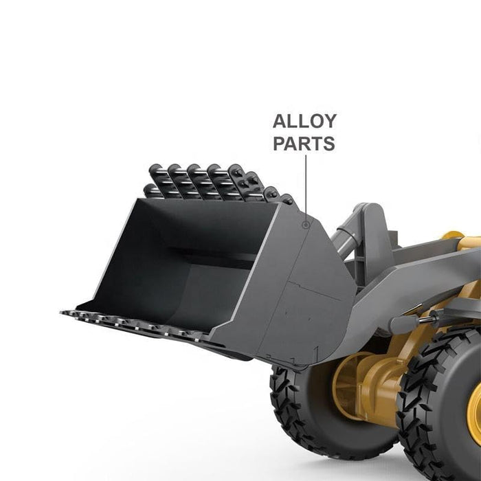 9CH Remote Control Bulldozer Toy - Die-Cast Metal RC Construction Truck (Ages 6+)