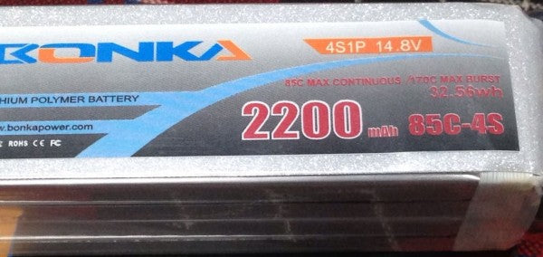 BONKA 14.8V 2200MAH 35C BATTERY