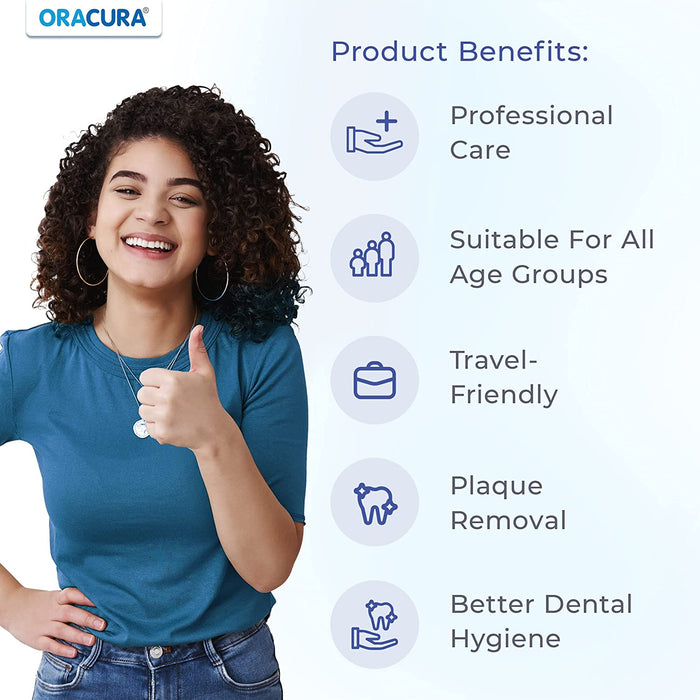 Smart Plus Water Flosser Oc200 With 5 Tips Portable Rechargeable With Upgraded And Elegant Design Black Colour