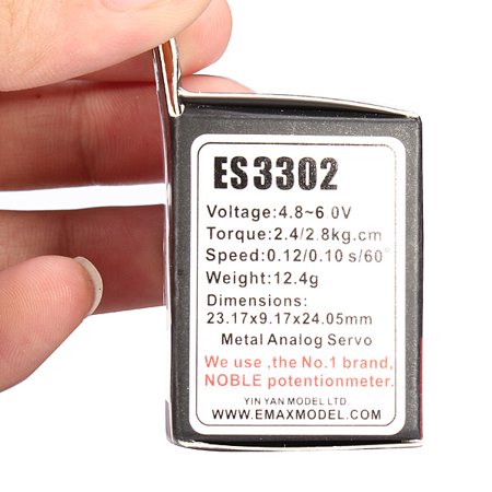 EMAX ES3302 12.4g Mini Metal Gear Analog Servo For RC Airplane Glider- (Original)
