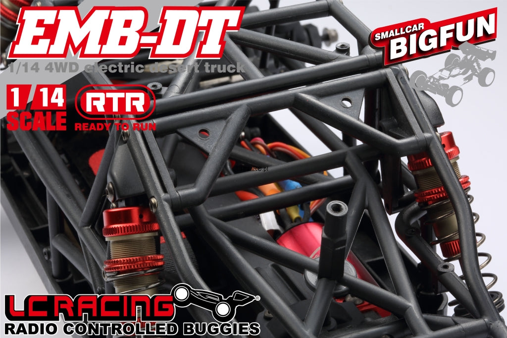 Lc Racing Emb-Dt 1/14 Scale  4Wd Electric Desert Truck Ready To Run With Battery ,Remote