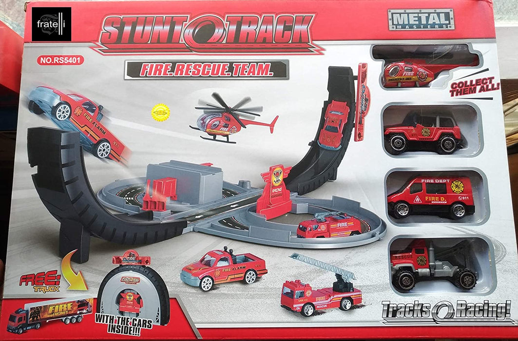 Car Stunt Track Fire Rescue Team No.Rs5401 Diecast