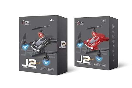 Drone Toy With Dual HD Camera & 2 Battery J2 Model Black