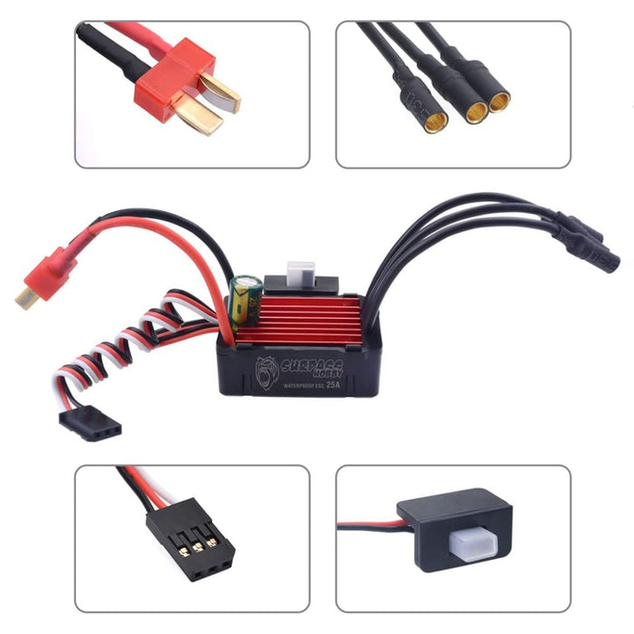SURPASS HOBBY WATERPROOF 2030 BRUSHLESS MOTOR RED & AMP ;BLACK (4500 KV)