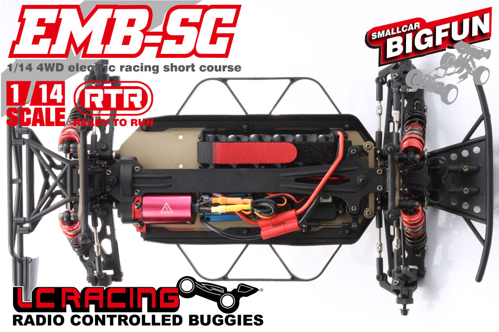Lc Racing Emb-Sc 1/14 Scale  4Wd Electric Racing Short Course Ready To Run With Battery ,Remote