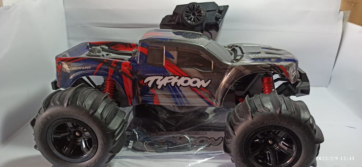 Hobbiway Typhoon MT660 1/10 4WD R/C Racing Monster Car For Desert Hobby-RED/BLUE