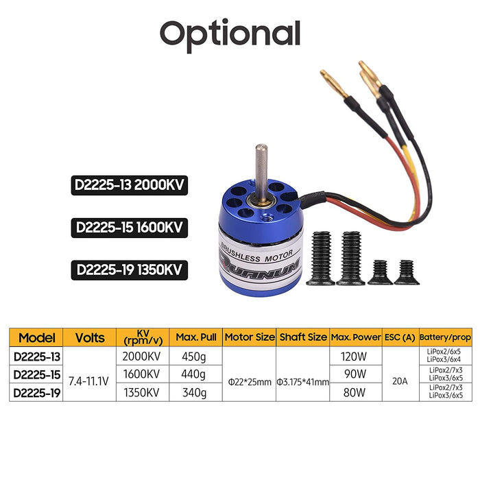 Dys D2225-15 1600Kv Bldc Motor