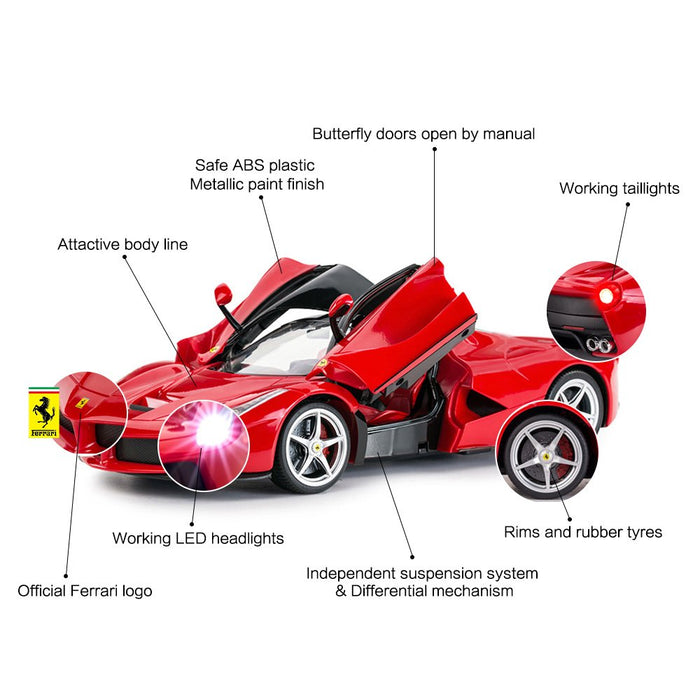 RASTAR LAFERRARI 50100 RC CAR 1/14 SCALE (RED)