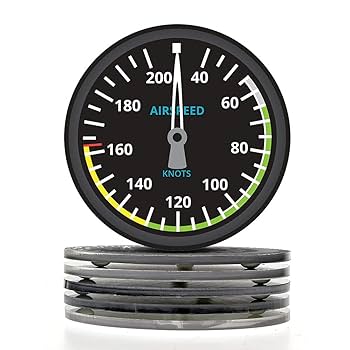 AIRPLANE INSTRUMENTS COASTERS(Pack OF 6)