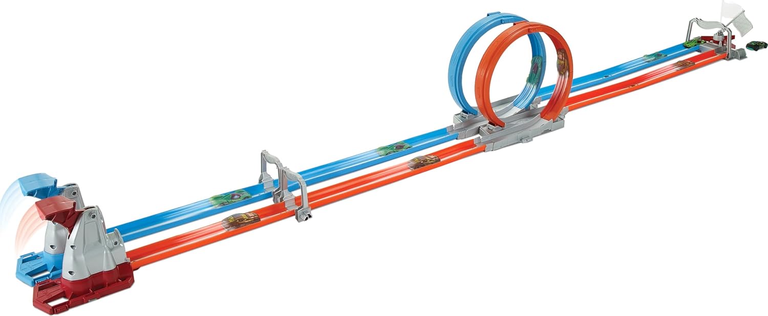 HOT WHEELS DOUBLE LOOP DASH TRACK SET