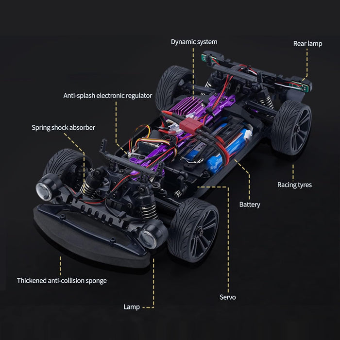 EXTREME  HIGH SPEED 4X4 RTR 1/16 ELECTRIC DRIFT CAR BLUE SUCHIYU SCY 16301