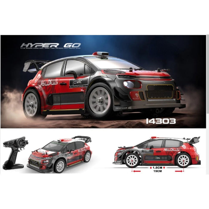 MJX HYPER GO CITROEN 4WD BRUSHLESS 1/14 RC RALLY  CAR 14303