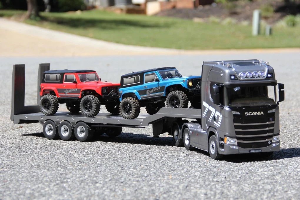 HUINA 1502 1:18 PROFESSIONAL R/C PLATFORM SEMITRAILER GREY