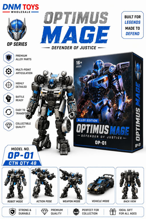 OP-01 Optimus Mage Transforming Robot Car Alloy Edition