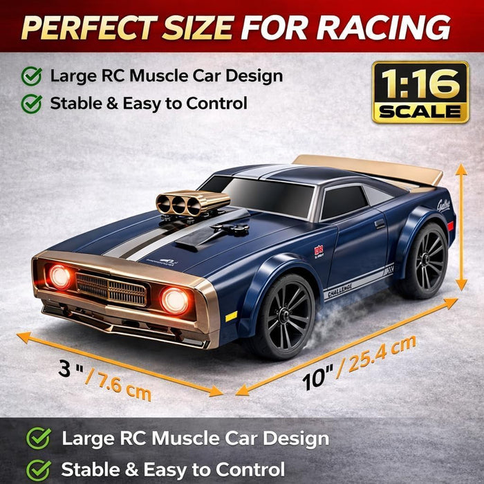 SCY 16303 1:18 Scale Hurricane RC Muscle Car – High-Speed Ready-To-Run Remote Control Racing Car