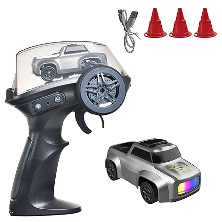 MINI 4WD DRIFT RC CAR 1:64 SCALE GREY