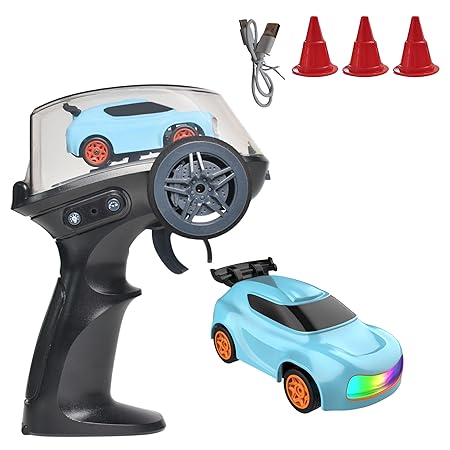 MINI 4WD DRIFT RC CAR 1:64 SCALE BLUE