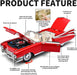 Cadillac Eldorado 1959 Convertible 1:24 Scale Classic Car Model – Red Vintage Diecast Collectible