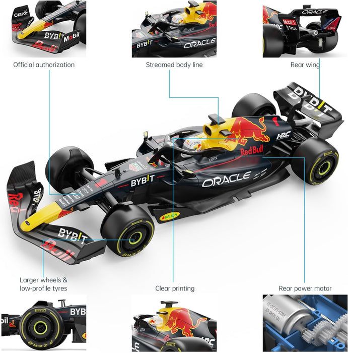Rastar 1:12 Scale Formula 1 RC Racing Car Model – Ferrari F1-75, McLaren MCL36, Mercedes F1, Red Bull RB18