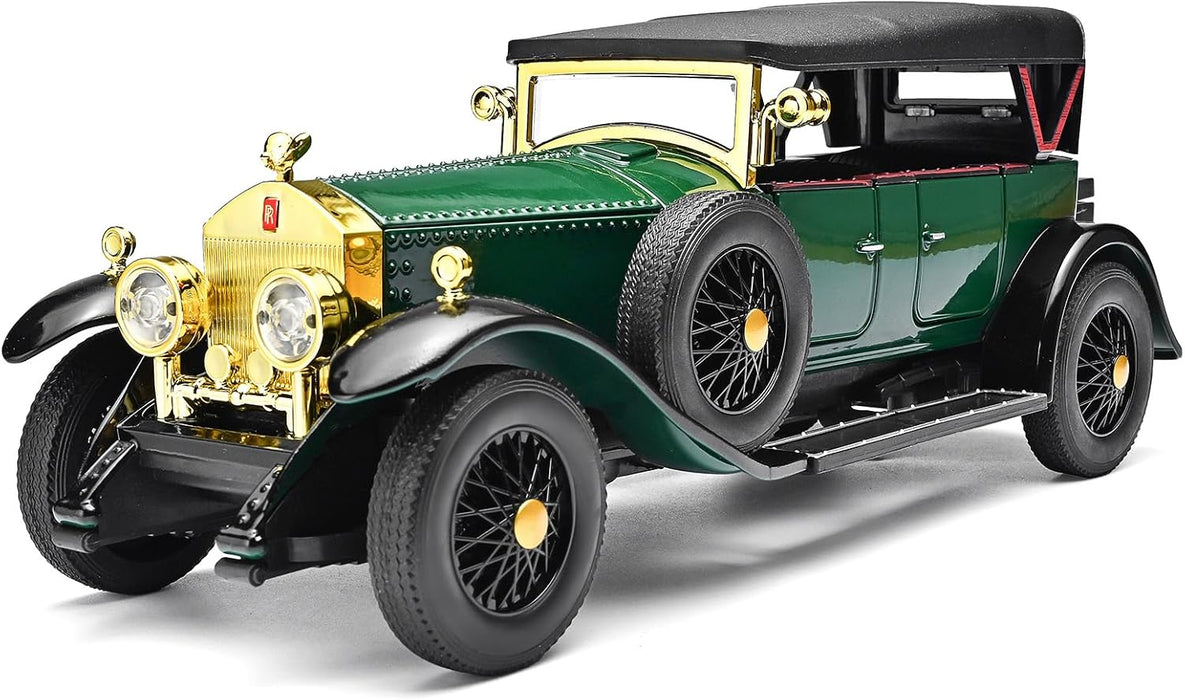 Rolls-Royce Phantom I 1:24 Scale Vintage Classic Car Model – Green & Gold Luxury Collectible