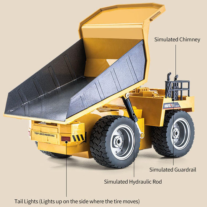 HUINA 1/18 RC Dump Truck 1533 Remote Control Mining Car 2.4G Vehicles Toys