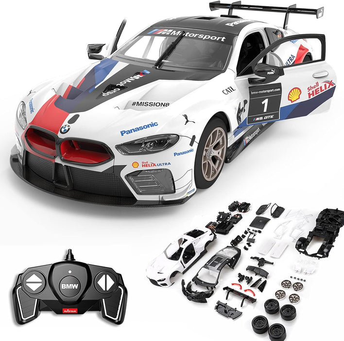 RASTAR 97200 1/18 BMW M8 GTE RC CAR BUILDING KITS (66 PCS & 8 PTS)