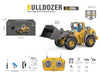 9CH Remote Control Bulldozer Toy - Die-Cast Metal RC Construction Truck (Ages 6+)