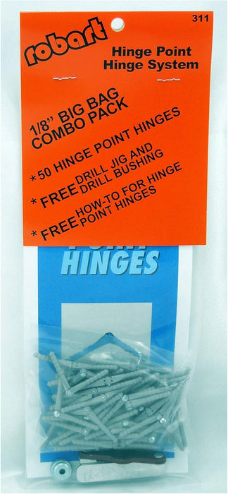 1/8 Steel Pin Hinges(50)w/Drill Jig ROB311