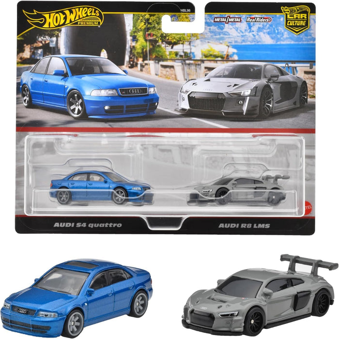 Imported  Hot Wheels Premium Audi Car Culture 2-Pack - Die-Cast Racing Toy Cars 8 pcs Set