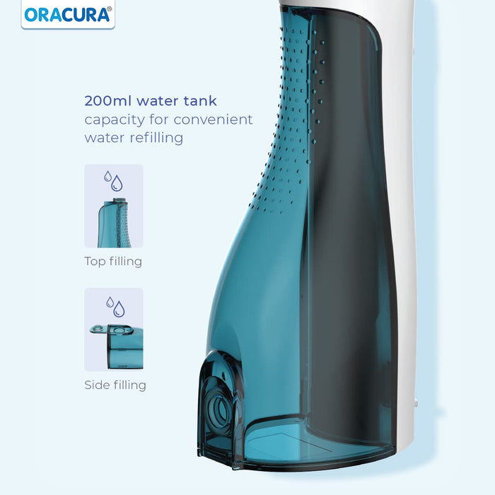 Smart Plus Water Flosser Oc200 With 5 Tips Portable Rechargeable With Upgraded And Elegant Design Black Colour