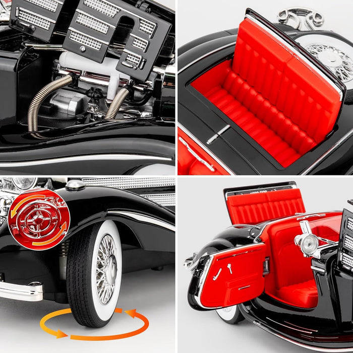 Classic Vintage Alloy Car Model 1:18 Scale – Retro Luxury Collectible Display Car