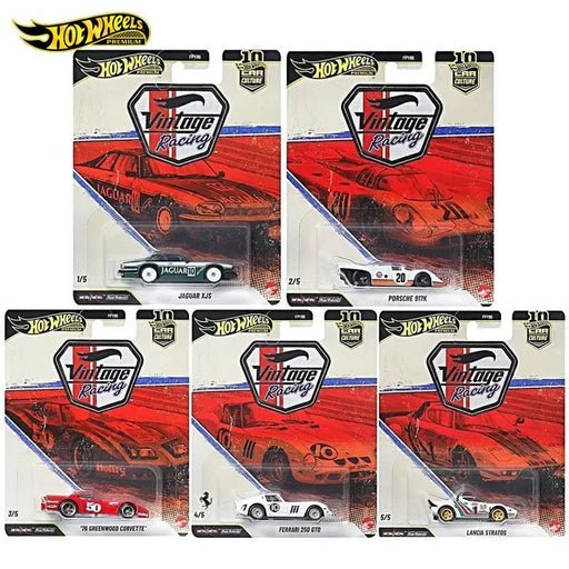 Imported Hot Wheels Premium Vintage Racing Assorted Vehicle Mini Car - 10 Pcs