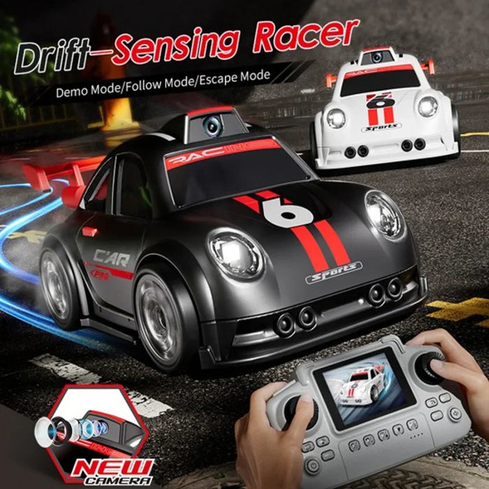 C6P RC MINI DRIFT RACING CAR 1/32 SCALE WITH CAMERA (BLACK)