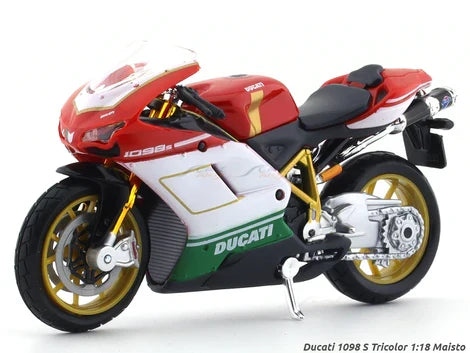 MAISTO DUCATI 1098-S 1/18 RED DIECAST  BIKE MODEL 20-07024