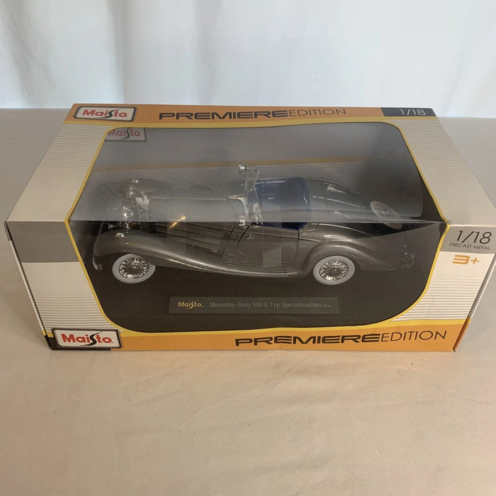 1936 Mercedes Benz 500 K Special Roadster White 1/18 Diecast Model Car by Maisto