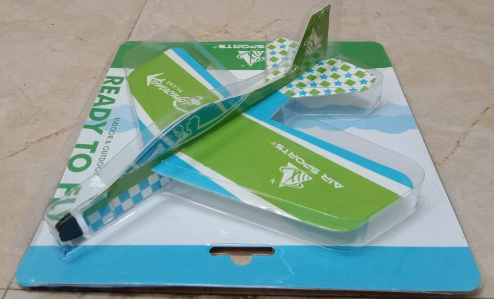Boomerang Plane F16 (Pack Of 1Pc) Blue And Green