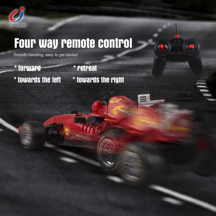 Mini Racer 1:64 Scale Die-Cast Metal F1 RC Racing Car — 3-Speed Adjustable Formula Car with LED Lights & App Control