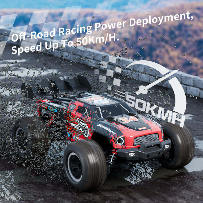 Wild Storm 1:14 Scale 4WD High-Speed Off-Road Monster Truck — All-Terrain Remote Control Car with Shock Absorbers
