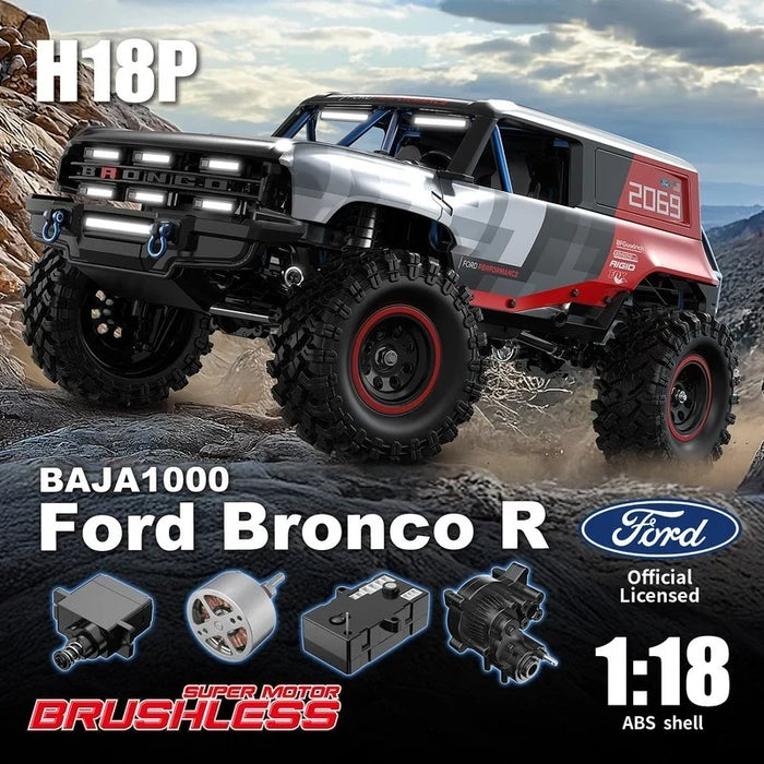 MJX H18P Ford Bronco R BAJA1000 1:18 Scale Brushless RC Off-Road Car – Official Ford Licensed