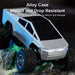 Mini Racer 1:64 Scale Die-Cast Metal Cybertruck Style RC Monster Truck — 2.4GHz Mini Off-Road Crawler with LED Lights & App Control