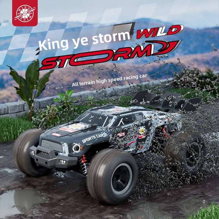 Wild Storm 1:14 Scale 4WD High-Speed Off-Road Monster Truck — All-Terrain Remote Control Car with Shock Absorbers