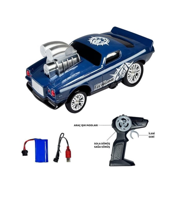 RC DRIFT CAR CRAZON 333-TJ24161B  WITH LIGHT (BLUE)